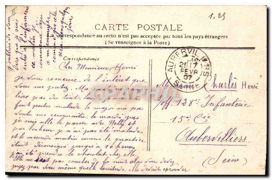 CPA Amiens Palais de Justice  — Verso