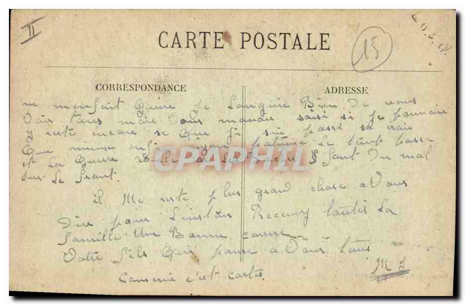 CPA Aurillac Palais de Justice et Avenue de la Republique  — Verso