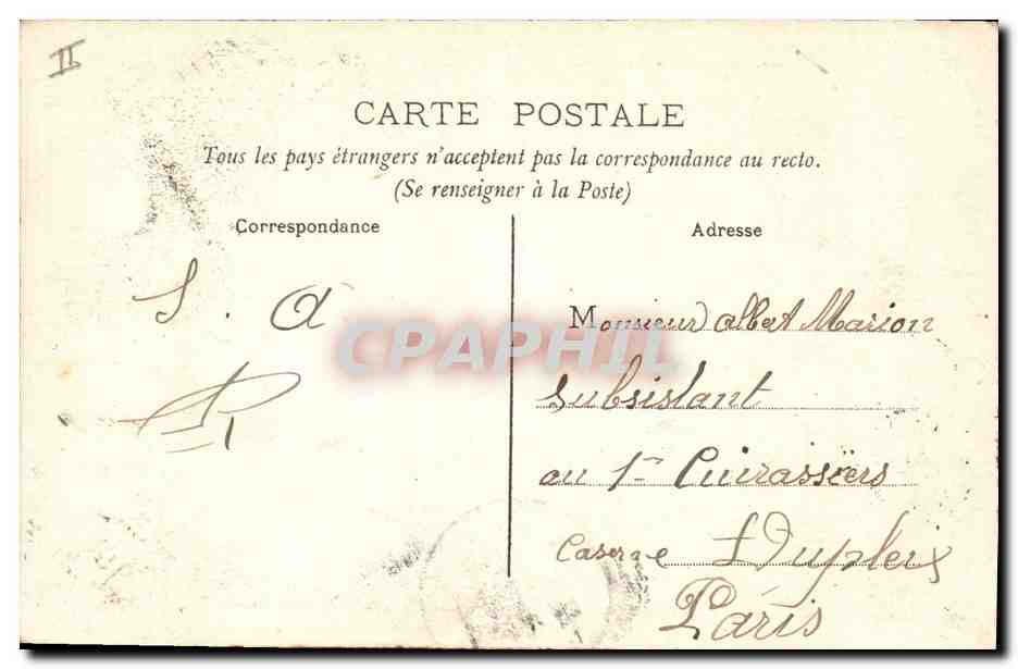CPA Alencon Chateau des Ducs et Palais de Justice  — Verso