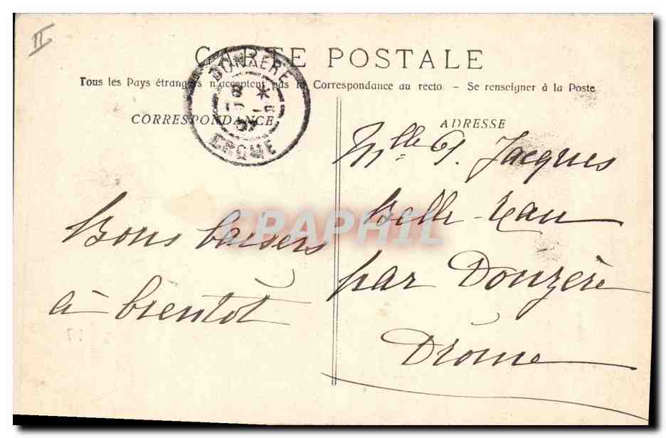 CPA Aix en Provence Le Palais de Justice  — Verso