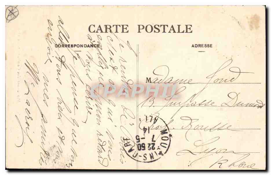 Moulin — Monument to the Combatants of 1870 — E. Desjardins, publisher — Back