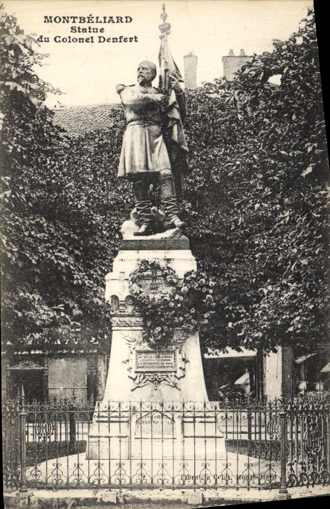 Montbéliard — Statue du Colonel Denfert — Éditeur Liberator Belg, Montbéliard
