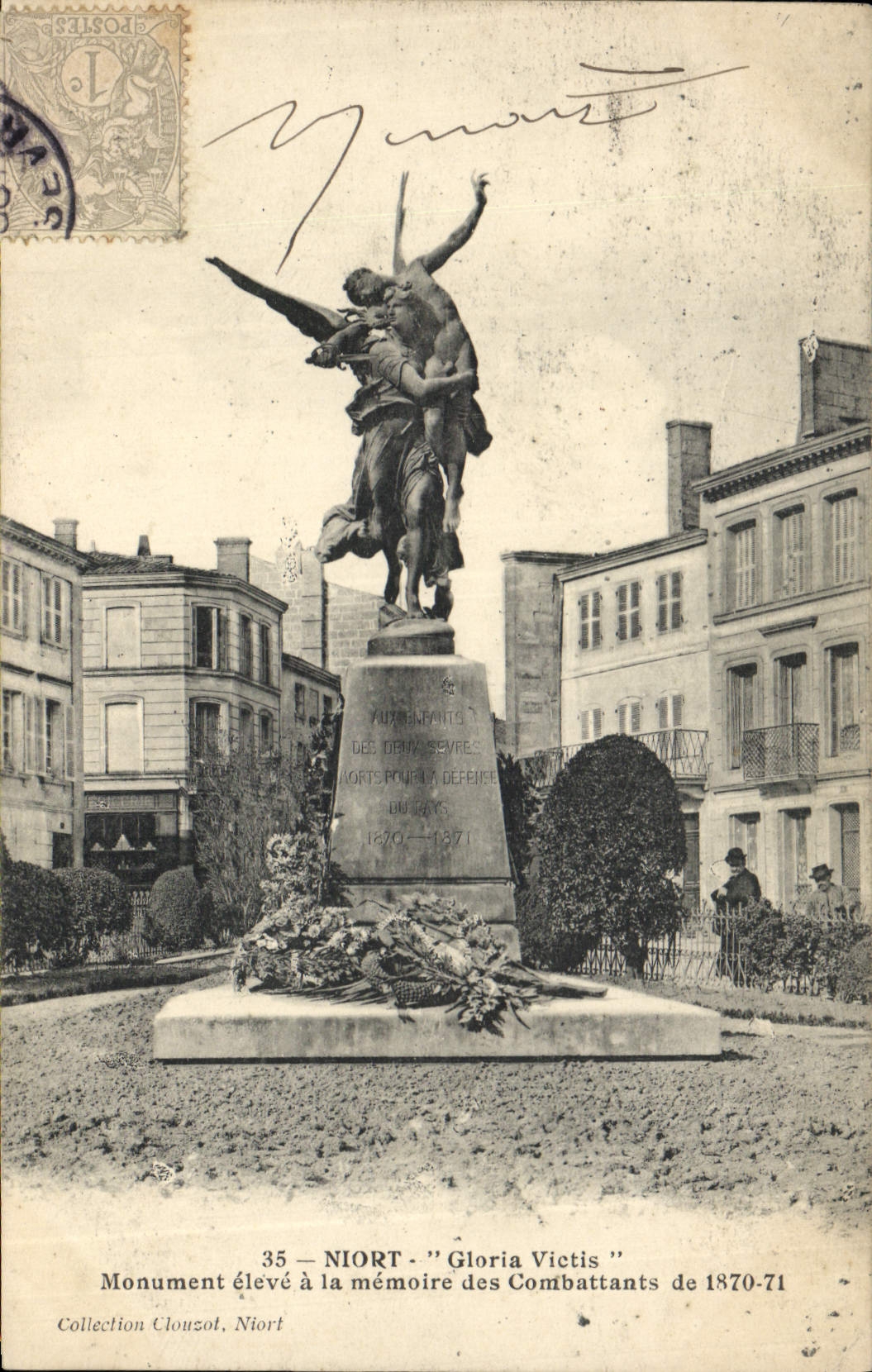 Niort - "Gloria Victis" — Monument élevé à la mémoire des combattants de 1870-71 — Collection Clouzol, Niort