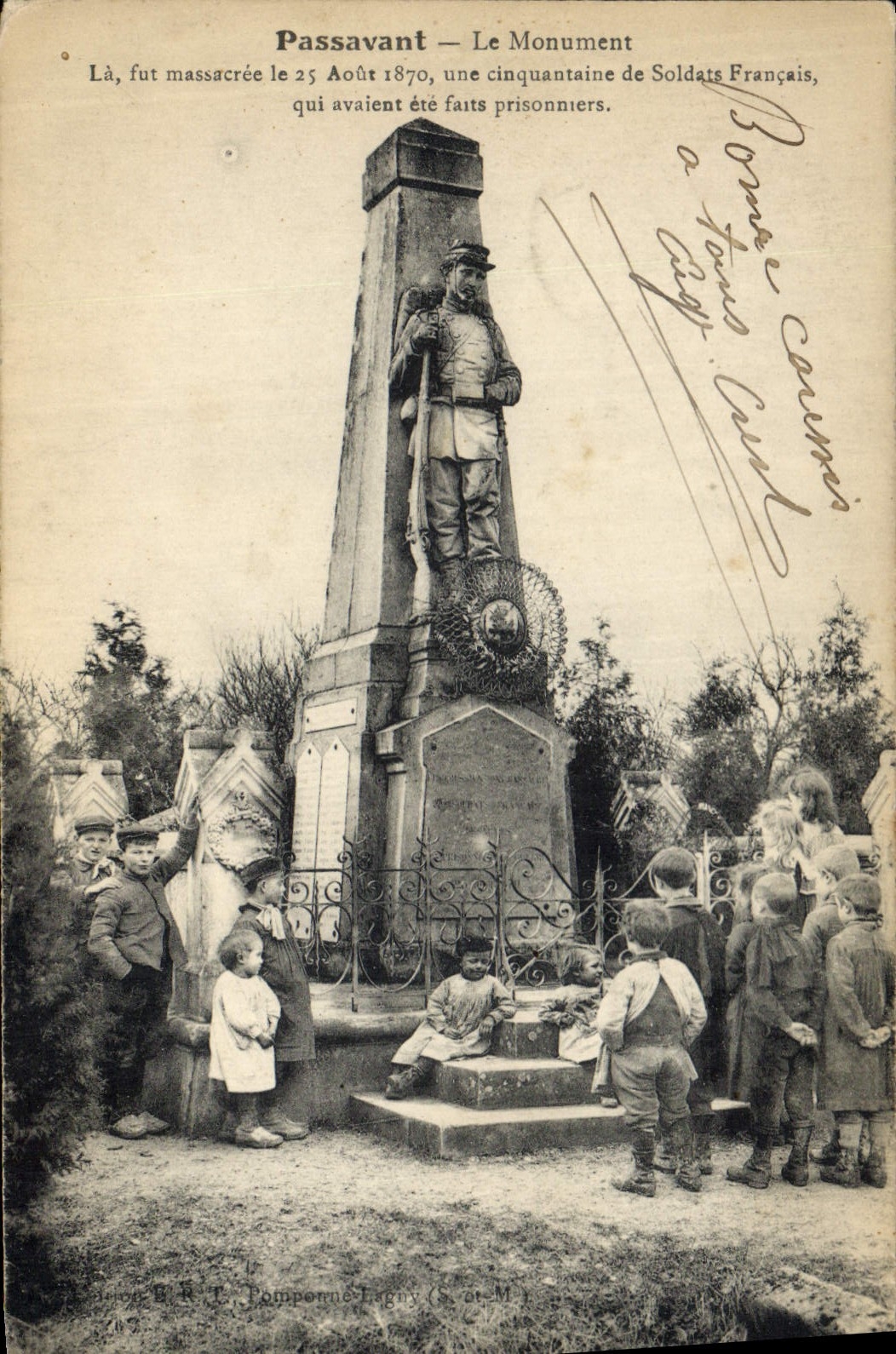 Passavant — Le Monument — B.R.T. Pomponne-Lagny (S.-et-M.)