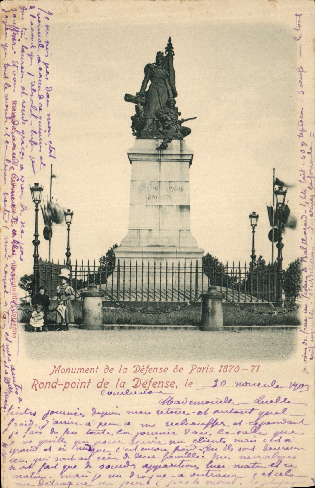 Monument de la Défense de Paris 1870-71 — Rond-point de la Concorde — éditeur non identifié