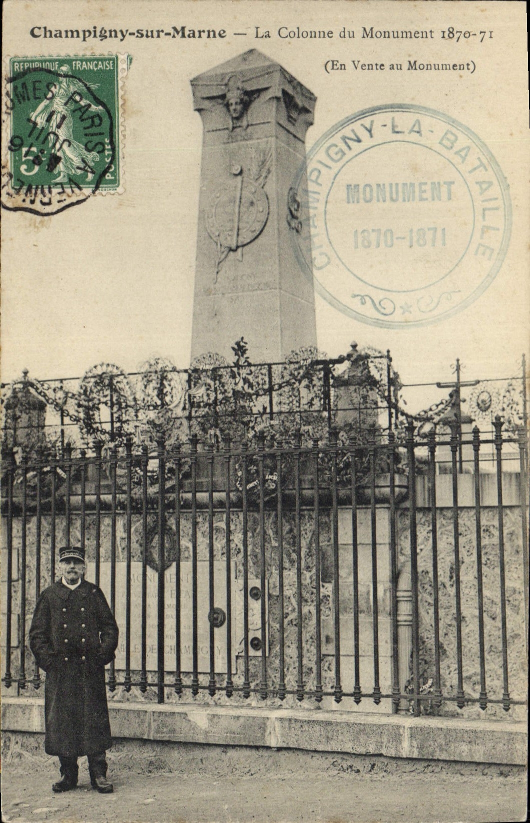 Champigny-sur-Marne — The Column of the Monument 1870-71 — (For Sale at the Monument)