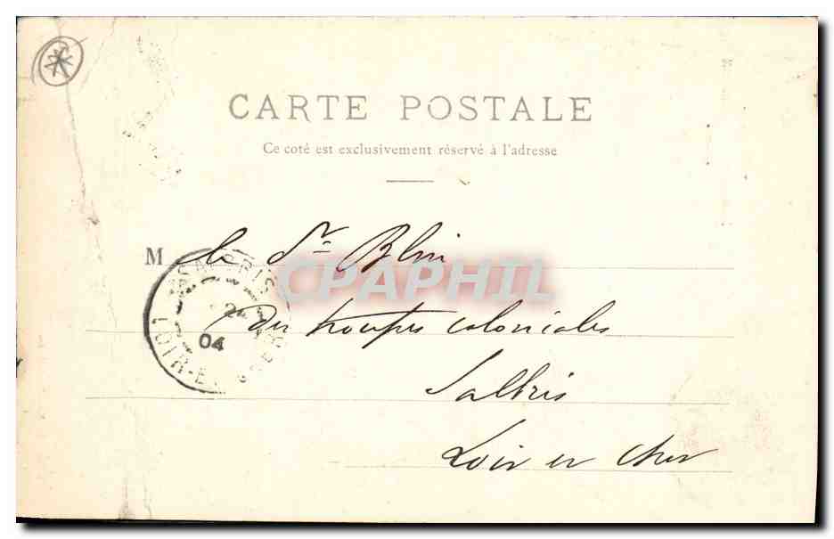 Antike Ansichtskarte Militär Krieg 1870 Perpignan Gedenkmonument — Rückseite
