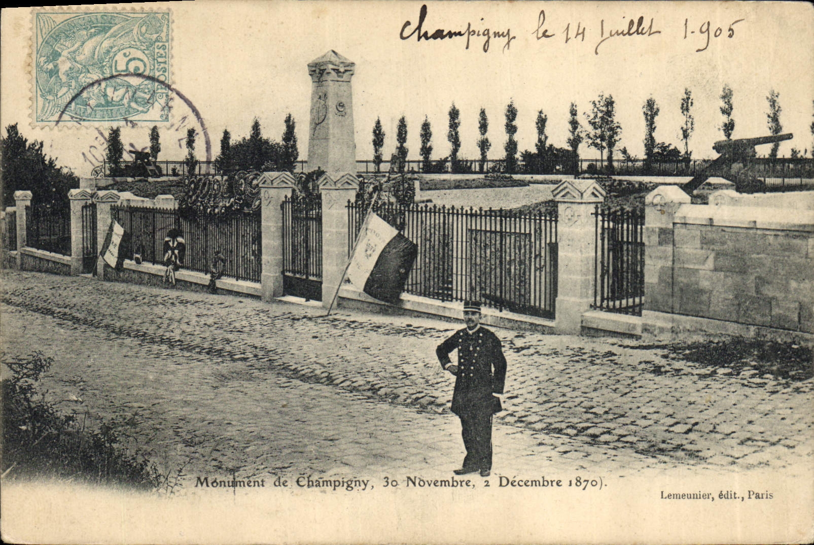CPA Militaria Guerre de 1870 Monument de Champigny 