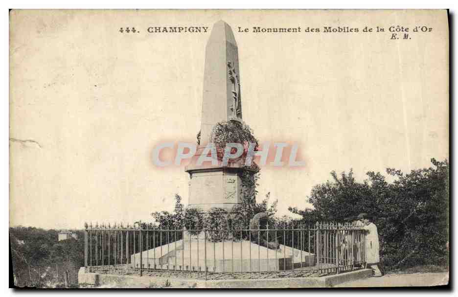 CPA Militaria Guerre de 1870 Champigny Le monument des mobiles de la Cote d'Or
