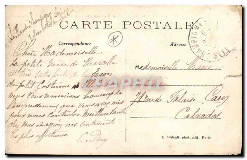 CPA Militaria Guerre de 1870 Champigny Le monument des mobiles de la Cote d'Or — Rückseite