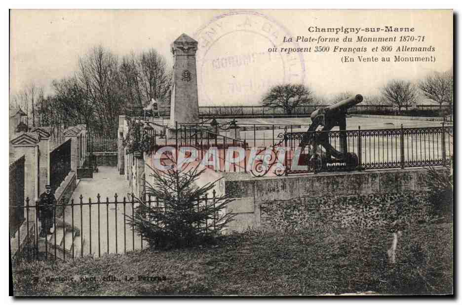 Champigny-sur-Marne — Die Plattform des Denkmals 1870-71 — S. Secloin, phot. coll. Le Périgné