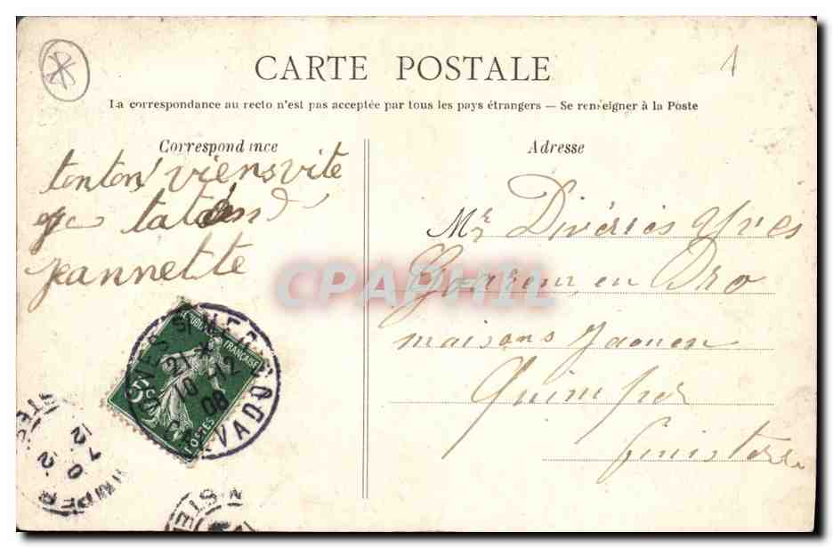 Dives — Le Monument des Mobiles — Souvenir Français, Paris — Verso