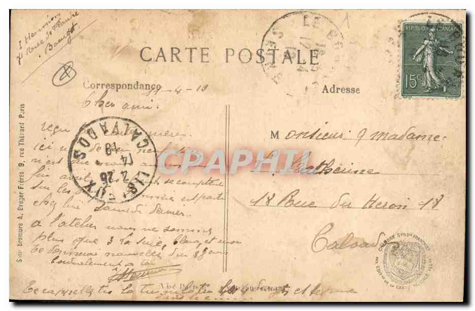 Le Bourget - Intérieur du Caveau : La Barricade commandée par le Commandant Brasseur — Coll. F. Bordas — Reverso