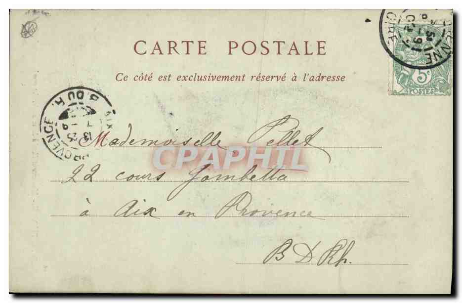 Saint-Étienne - Monument errichtet zur Erinnerung an die Kämpfer von 1870 — Collections ND Phot — Rückseite