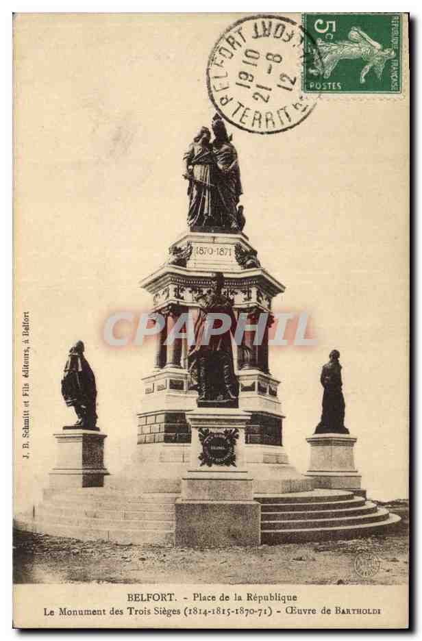Belfort - Le Monument des Trois Sièges (1814-1815-1870-71) - Œuvre de Bartholdi