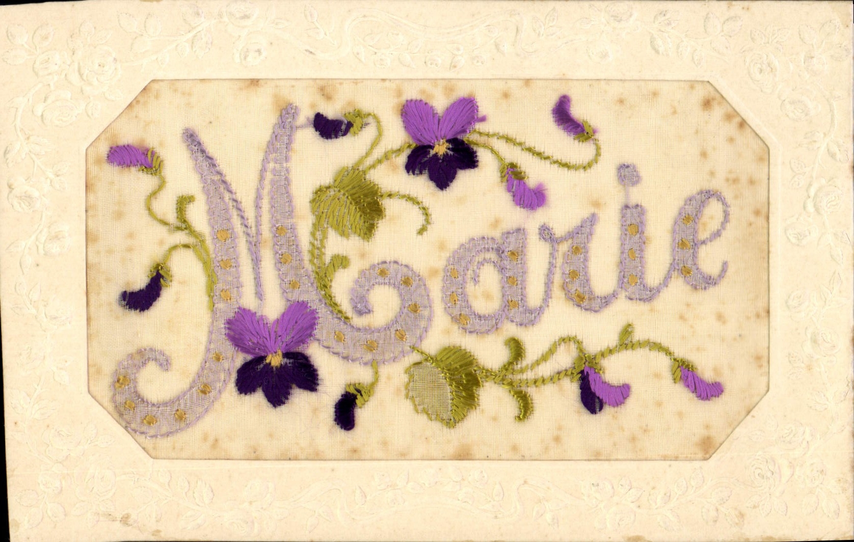 CPA Fantaisie Toilee Prenom Marie