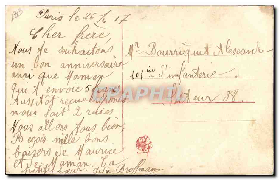 CPA Fantaisie Toilee  — Verso