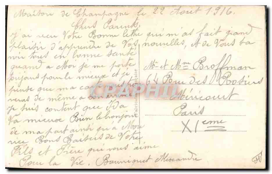 CPA Fantaisie Toilee  — Verso
