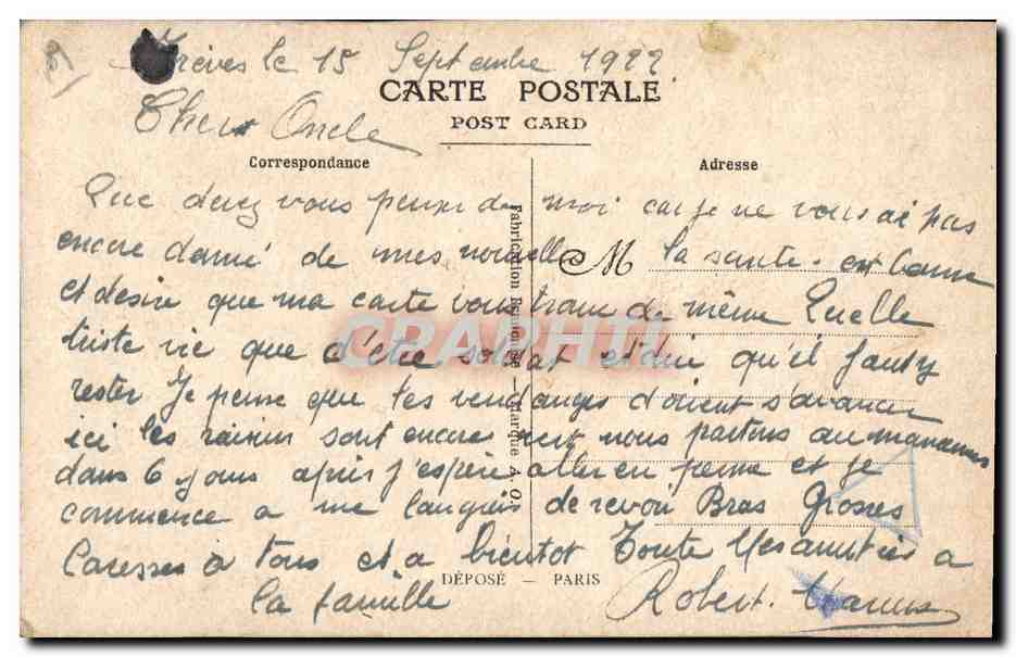 CPA Fantaisie Toilee  — Rückseite