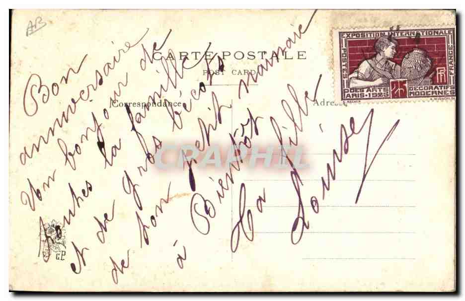 CPA Fantaisie Toilee  — Rückseite
