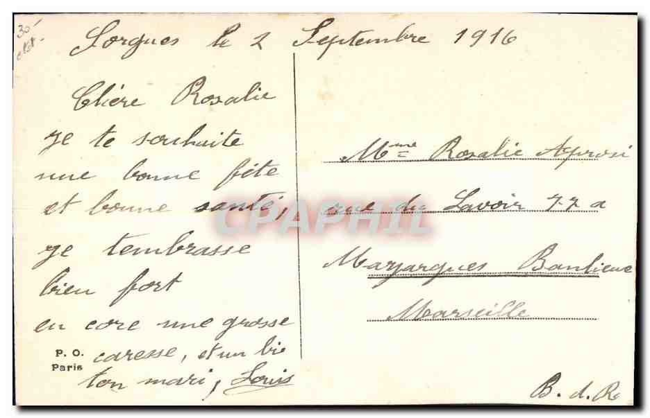 CPA Fantaisie Toilee  — Verso