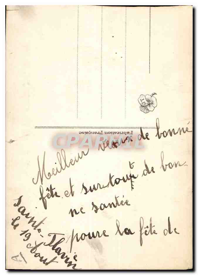 CPA Fantaisie Toilee  — Rückseite