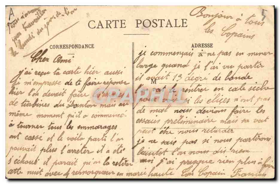 CPA Folklore Maries de Quimper Mariage — Verso