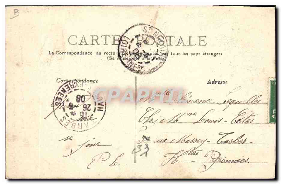 CPA Folklore Josselin Jeunes maries des environs Mariage — Verso