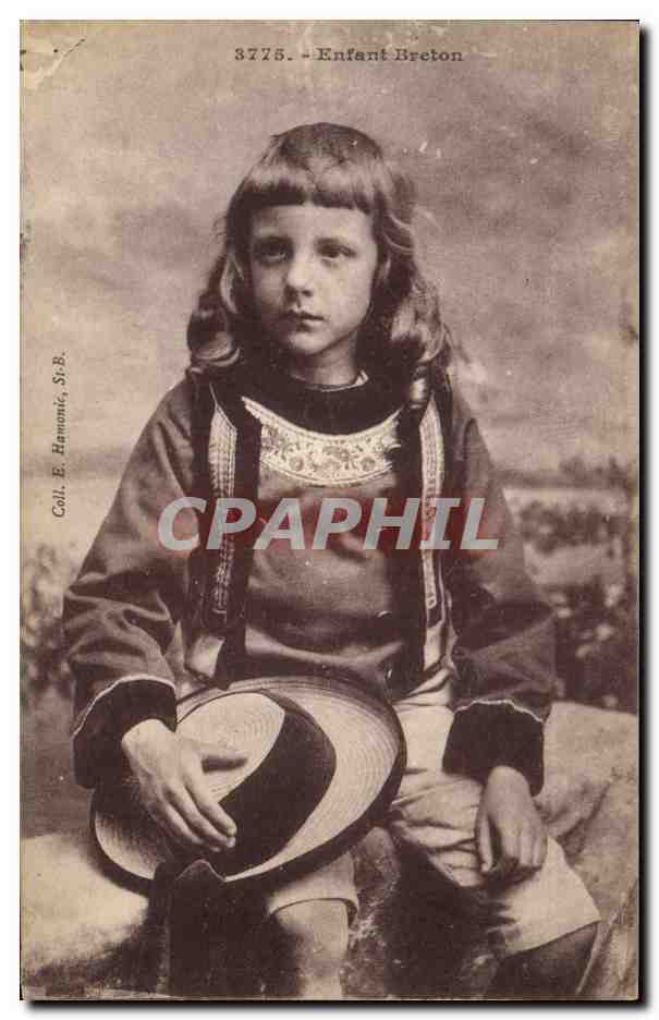 CPA Folklore Enfant Breton