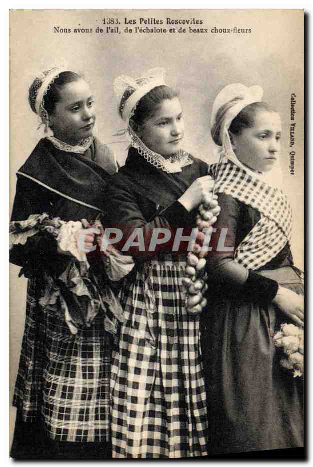 CPA Folklore Les petites Roscovites Nous avons de l'ail