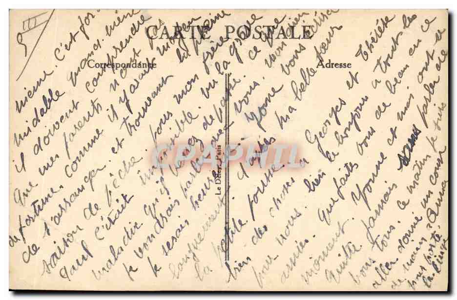 CPA Folklore Bretagne Le gui Echange de porte bonheur — Verso