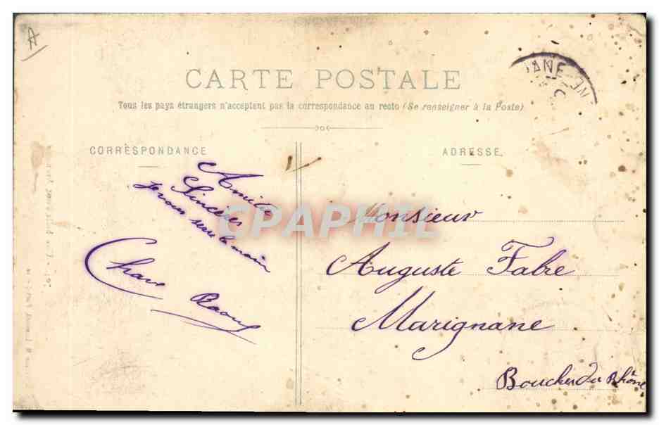 CPA Folklore Une belle Pont Avenaise  — Verso