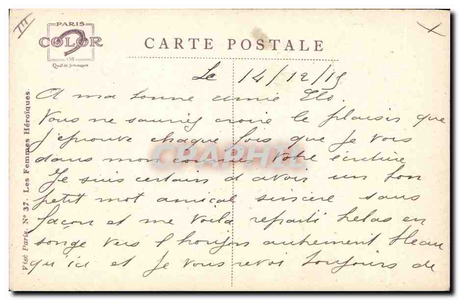 CPA Fantaisie Illustrateur Dupuis Militaria La Flamande — Rückseite