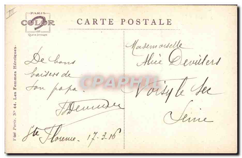 CPA Fantaisie Illustrateur Dupuis Militaria La Lorraine — Rückseite