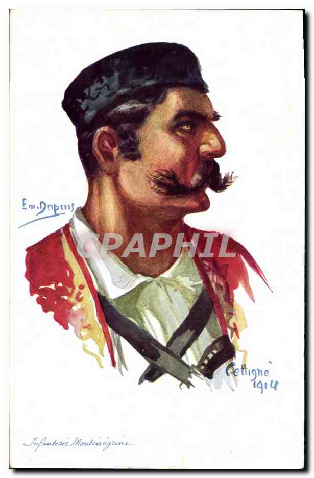 CPA Fantaisie Illustrateur Dupuis Militaria Infanterie Montenegrine Montenegro