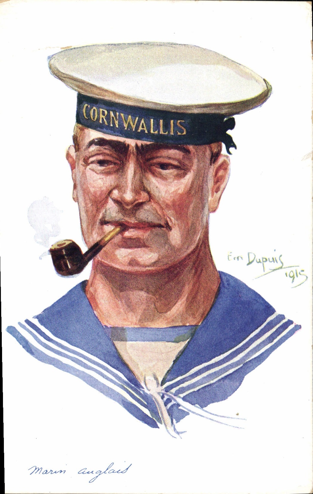 CPA Fantaisie Illustrateur Dupuis Militaria Marin anglais Cornwallis