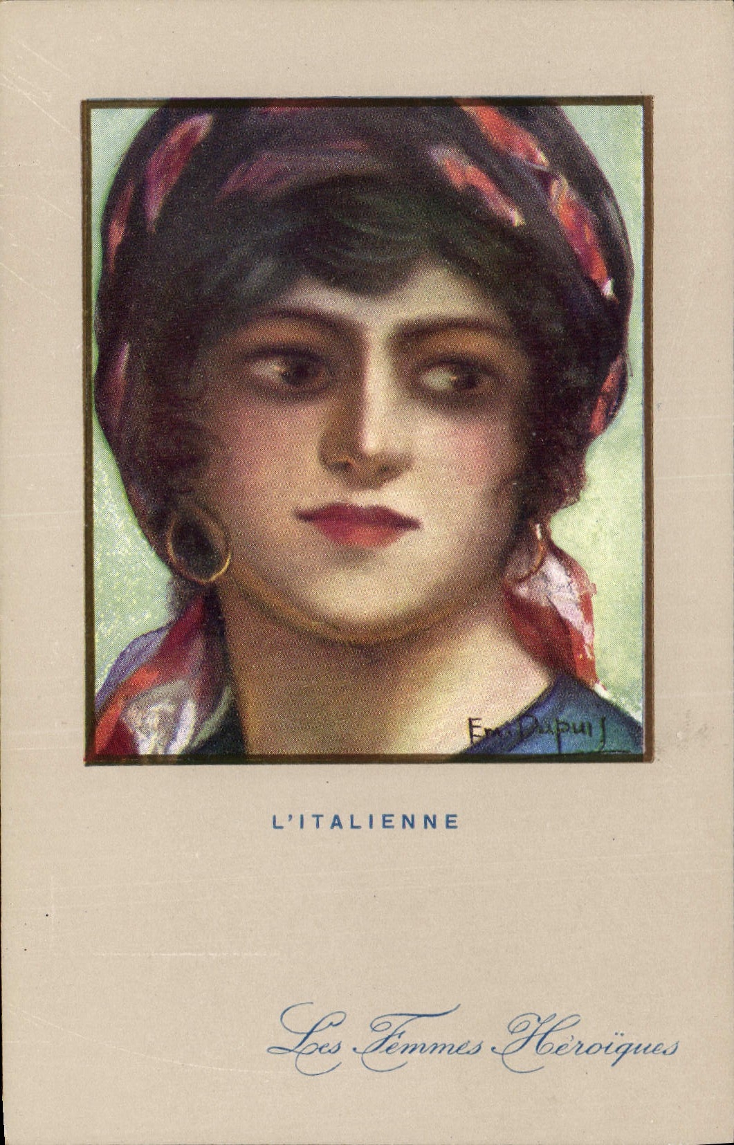 CPA Fantaisie Illustrateur Dupuis Militaria L'Italienne