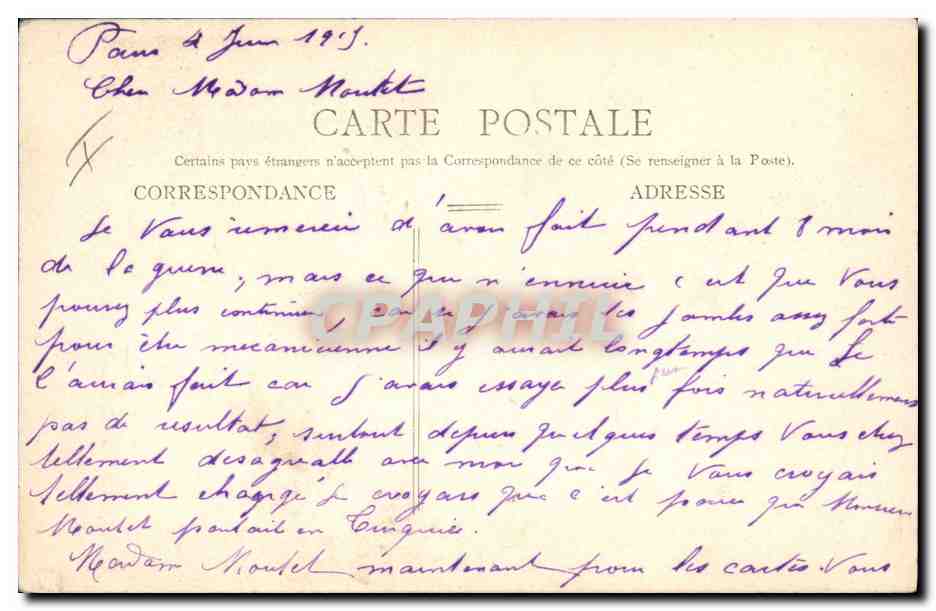CPA Bijoux Femme Mlle Santori La Muse dans Louis a l'Opera Comique — Verso
