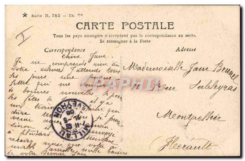CPA Bijoux Femme Spindler Vaudeville — Verso