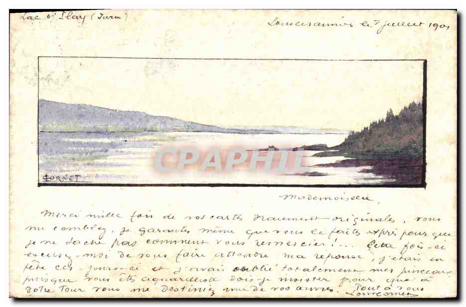 Lac d'Hey (Jura) — paysage aquatique — Fornet, n° de série non visible