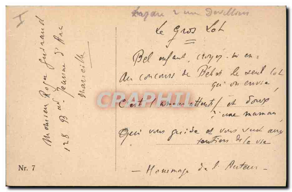 Château enneigé — paysage hivernal — éditeur non visible, n° de série 7 — Rückseite