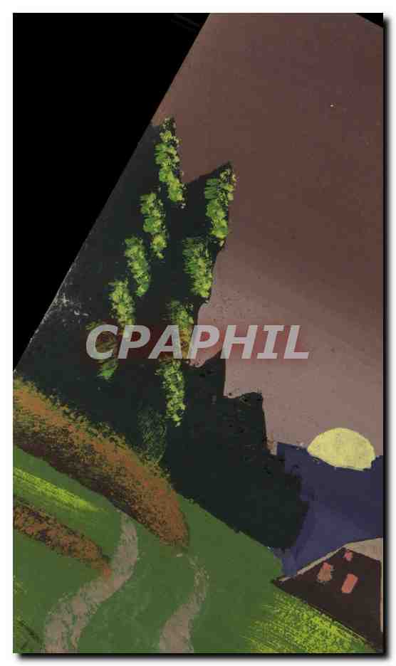 CPA Fantaisie (dessin a la main) Chaumiere