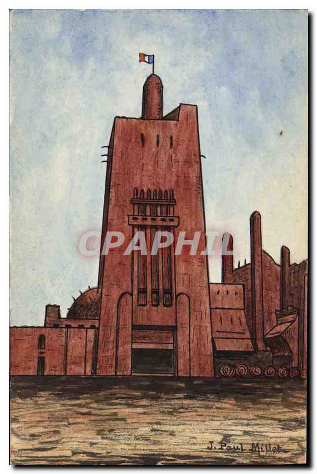 Tour de l'Exposition Coloniale de 1931 — dessin de J. Paul Millet — éditeur non identifié