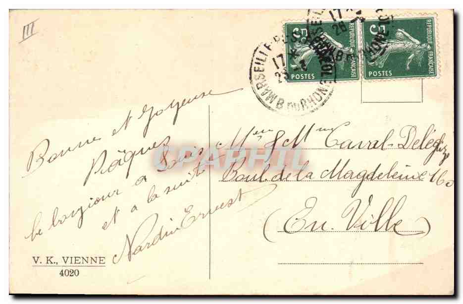 CPA Fantaisie Enfants Paques Agneau  — Rückseite