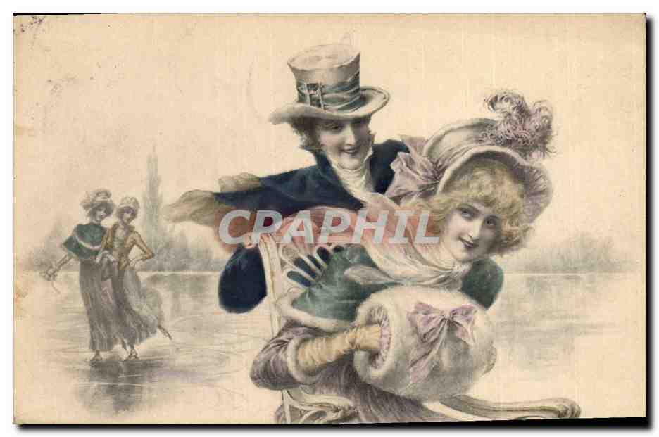 Glisseurs sur glace — Éditeur M. M. Vienne, n° 89