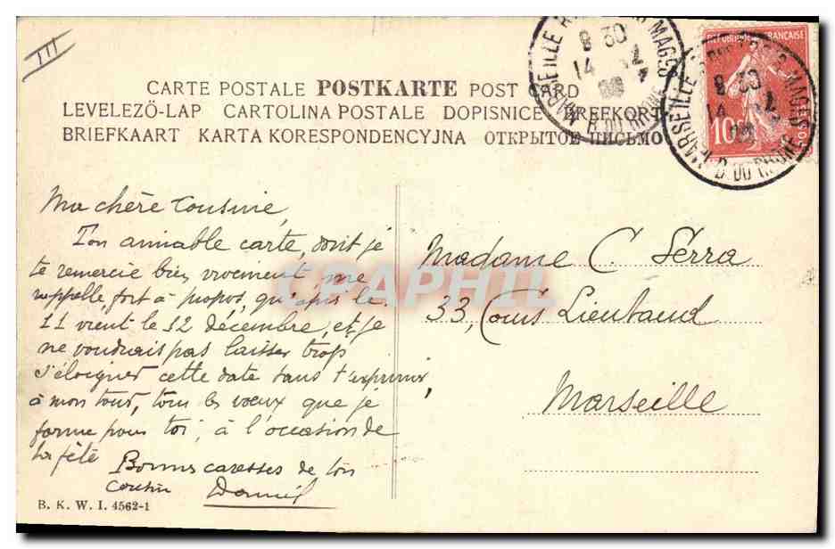 CPA Fantaisie Enfant Chien  — Rückseite