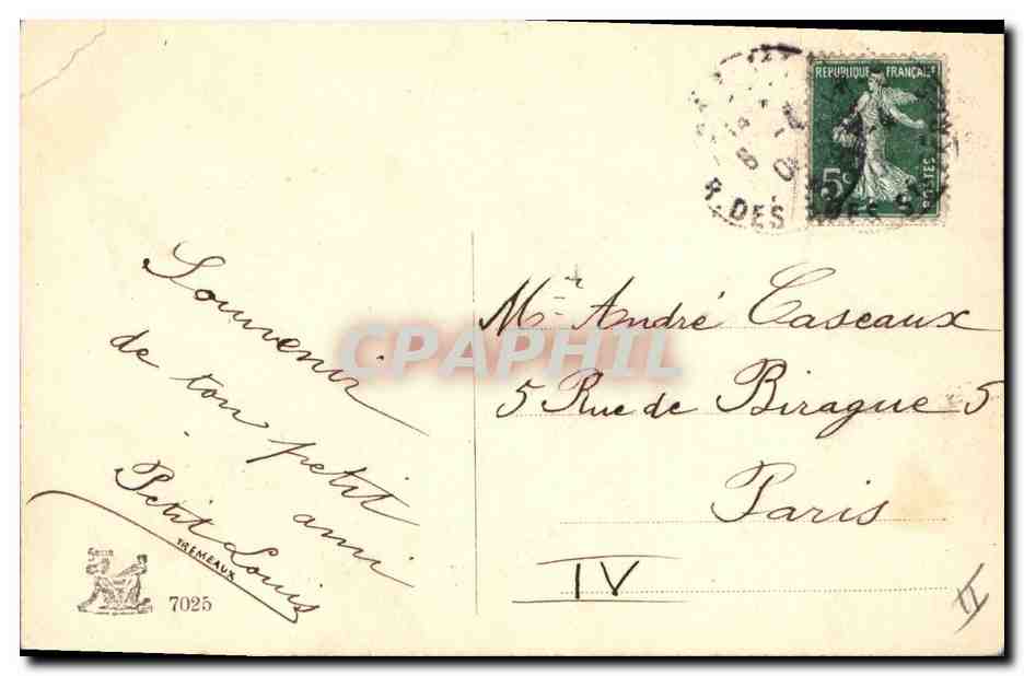 CPA Fantaisie Femme 1er Avril Boite aux lettres — Verso