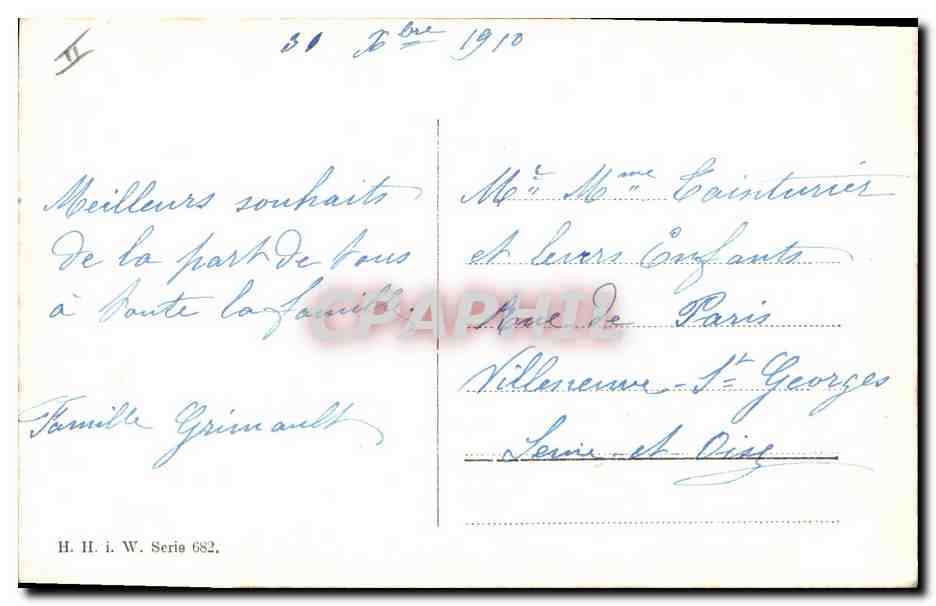 CPA Fantaisie Bonne annee  — Verso