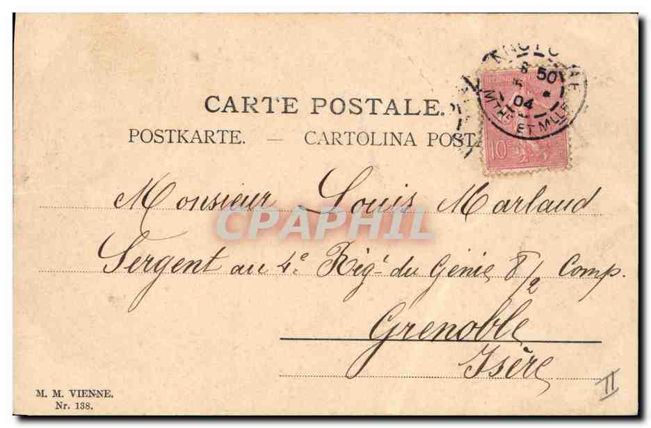 CPA Fantaisie Femme Lapin — Rückseite