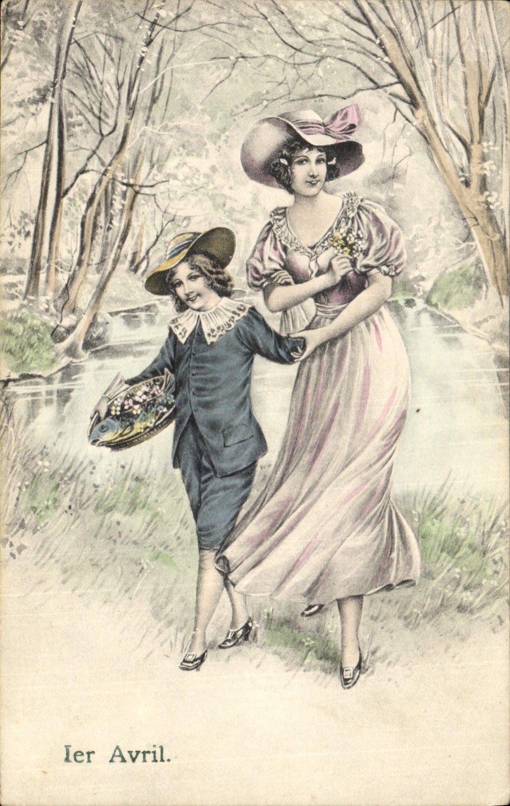 Fête de l'Avril — 1er Avril — éditeur V. K., Vienne, n° 7057